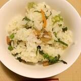 アナゴと広島菜の混ぜご飯